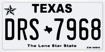 TX license plate DRS7968
