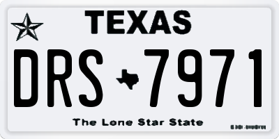 TX license plate DRS7971