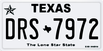 TX license plate DRS7972