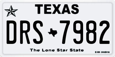 TX license plate DRS7982