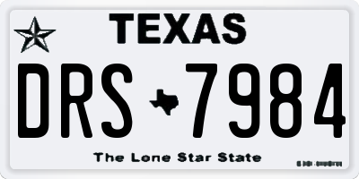 TX license plate DRS7984