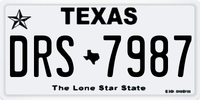 TX license plate DRS7987