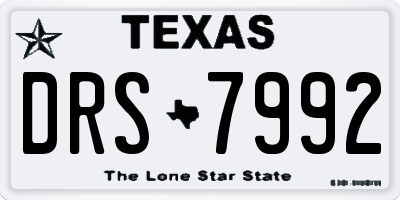 TX license plate DRS7992