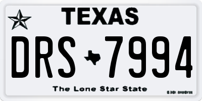 TX license plate DRS7994