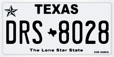 TX license plate DRS8028