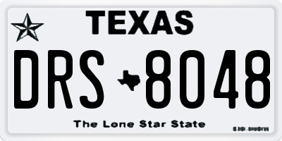 TX license plate DRS8048