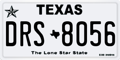 TX license plate DRS8056