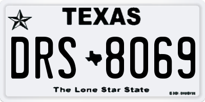 TX license plate DRS8069