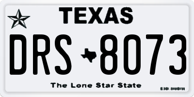 TX license plate DRS8073