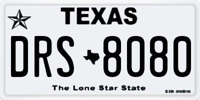 TX license plate DRS8080