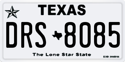 TX license plate DRS8085