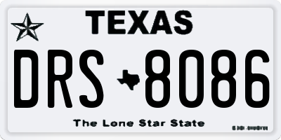 TX license plate DRS8086