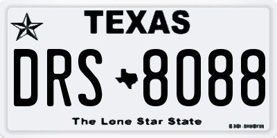TX license plate DRS8088