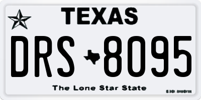 TX license plate DRS8095