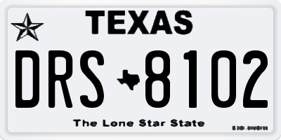 TX license plate DRS8102