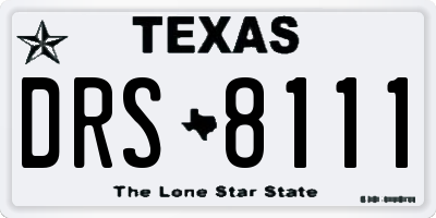 TX license plate DRS8111