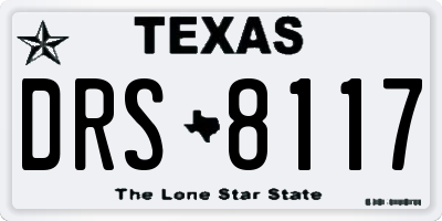 TX license plate DRS8117