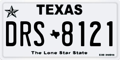 TX license plate DRS8121