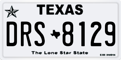 TX license plate DRS8129