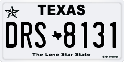 TX license plate DRS8131