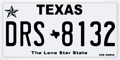 TX license plate DRS8132