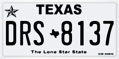 TX license plate DRS8137