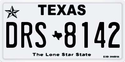 TX license plate DRS8142