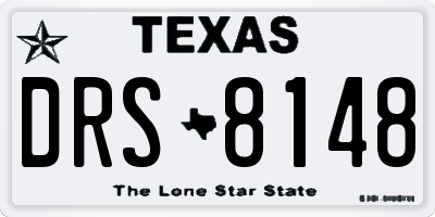 TX license plate DRS8148