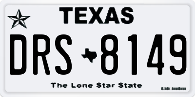 TX license plate DRS8149