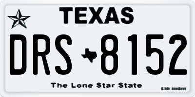 TX license plate DRS8152