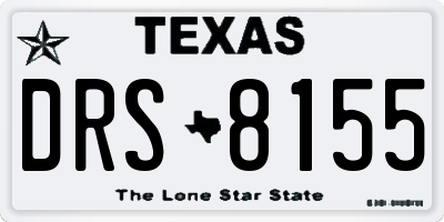 TX license plate DRS8155