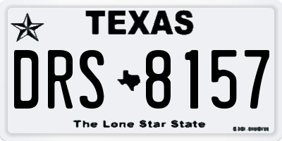 TX license plate DRS8157