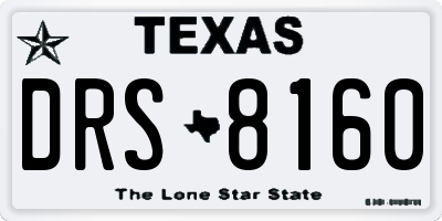 TX license plate DRS8160