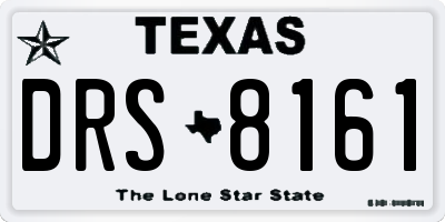 TX license plate DRS8161