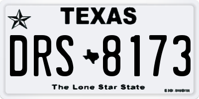 TX license plate DRS8173