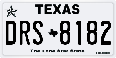 TX license plate DRS8182