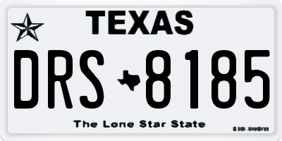 TX license plate DRS8185