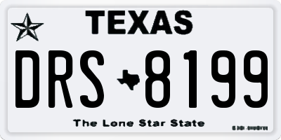 TX license plate DRS8199