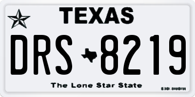 TX license plate DRS8219