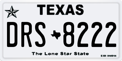 TX license plate DRS8222