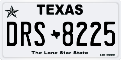 TX license plate DRS8225