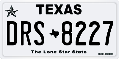 TX license plate DRS8227
