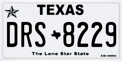 TX license plate DRS8229