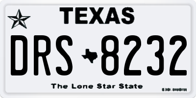 TX license plate DRS8232