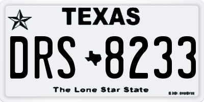 TX license plate DRS8233