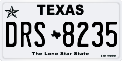 TX license plate DRS8235