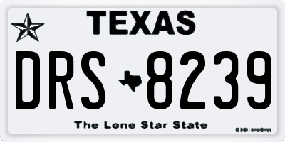 TX license plate DRS8239