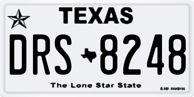 TX license plate DRS8248