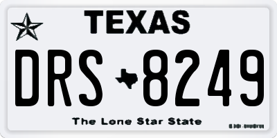 TX license plate DRS8249
