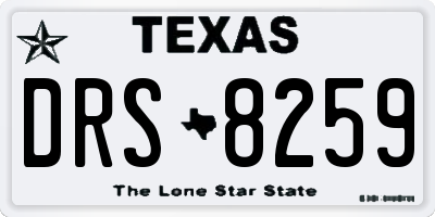 TX license plate DRS8259